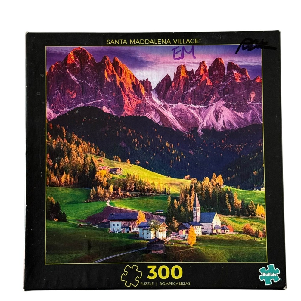 Buffalo Games Santa Maddalena Village 300 Piece Puzzle Dolomites Italy Complete
